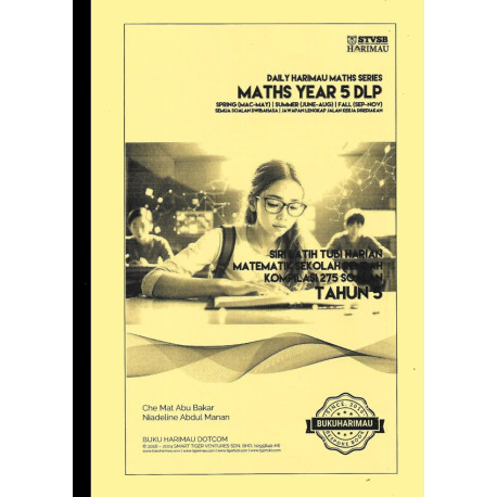 Daily Harimau Maths Tahun 5 DLP - Kompilasi 275 Soalan Permasalahan dwibahasa (dalam BM & BI)